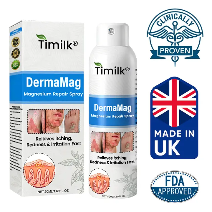 ✅ Official Store: Timilk® DermaMag Magnesium Repair Spray 🔥 FDA Certified (Clinically Proven Relief for Psoriasis, Eczema, and Chronic Skin Irritation 🌿)